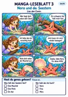 Vorschau - Arbeitsblätter - Manga-Lesecomics Klasse 2 – Meerjungfrauen | Deutsch Klasse 2 | 10 Leseübungen als PDF - Seite 3