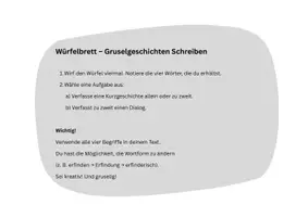 Vorschau - Arbeitsblätter - Würfelbrett Halloween - Gruselgeschichten schreiben - Klasse 5,6,7,8 - Seite 2