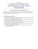 Vista previa - Refuerzo / NEE / Materiales de apoyo - LENGUAJE, HABLA Y COMUNICACIÓN (100 ACTIVIDADES TIPO) - página 1