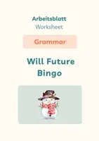 Vorschau - Arbeitsblätter - Grammar: Winter Bingo + Will Future - Deckblatt