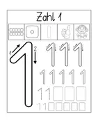 Vorschau - Arbeitsblätter - Ziffern- und Mengenerarbeitung / Hefteintrag - Seite 1