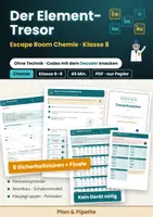 Vorschau - Arbeitsblätter - Der Element-Tresor: Escape Room Chemie Klasse 8/9 - ohne Technik - nur Papier, mit Selbstkontrolle | Atombau, Schalenmodell, Periodensystem - Deckblatt