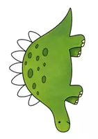 Vista previa - Refuerzo / NEE / Materiales de apoyo - Dinosaurios y colores: actividad con pinzas para educación especial - página 1