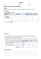 Vorschau - Arbeitsblätter - Protokoll Messen der Stromstärke Elektrizität Strom Experiment - Deckblatt