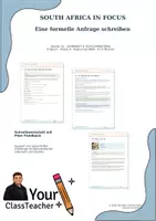 Vorschau - Stundenentwürfe - South Africa: Eine formelle Anfrage auf Englisch schreiben, Unterrichtsplanung+ Lösungen - Deckblatt