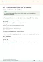 Vorschau - Stundenentwürfe - South Africa: Eine formelle Anfrage auf Englisch schreiben, Unterrichtsplanung+ Lösungen - Seite 1