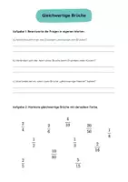 Vorschau - Arbeitsblätter - Dossier Brüche - Kürzen, Erweitern, Grundoperationen - Klassen 6,7,8 - Seite 2