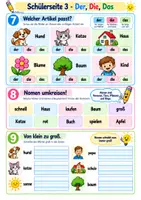 Vorschau - Arbeitsblätter - Deutsch Klasse 1 Vertretungsstunde - Erste Wörter und Satzanfang groß - Seite 3