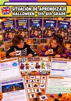 Vista previa - Unidades / Secuencias / Situaciones de Aprendizaje - Situación de Aprendizaje Halloween 5.º y 6.º de Primaria · Situación de aprendizaje, guía, Reading, Speaking, Writing y Break Out | Inglés ESL - Portada