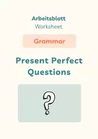 Vorschau - Arbeitsblätter - Grammar: Present Perfect Questions - Deckblatt