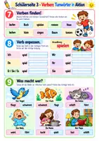 Vorschau - Arbeitsblätter - Deutsch Klasse 2 Vertretungsstunde - Wortarten Nomen Verben und Großschreibung - Seite 3