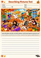 Vorschau - Test - Test Describing Pictures Halloween - Deckblatt
