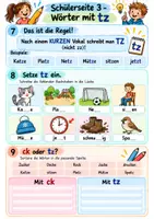 Vorschau - Arbeitsblätter - Deutsch Klasse 3 Vertretungsstunde - Doppelkonsonanten und ck tz - Seite 3