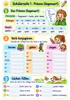 Vorschau - Arbeitsblätter - Deutsch Klasse 3 Vertretungsstunde - Präsens und Präteritum - Seite 1