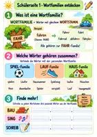 Vorschau - Arbeitsblätter - Deutsch Klasse 3 Vertretungsstunde - Wortfamilien und Wortstamm - Seite 1