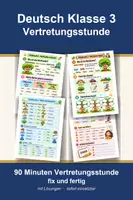 Vorschau - Arbeitsblätter - Deutsch Klasse 3 Vertretungsstunde - Wortfamilien und Wortstamm - Deckblatt