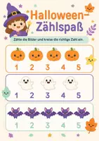 Vorschau - Arbeitsblätter - Halloween Arbeitsblatt (5 Seiten) für 1. Klasse und Kita - Seite 1