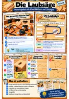 Vorschau - Arbeitsblätter - 🪵 4 Werkzeuge – ein Projekt | Werkzeugkunde: Laubsäge, Raspel, Feile & Schleifpapier | Grundschule & Realschule 🔧 - Seite 1