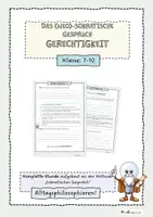 Vorschau - Arbeitsblätter - Was ist Gerechtigkeit? - ein (Neo)Sokratisches Gespräch - Deckblatt