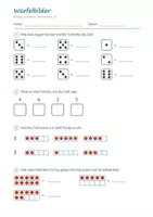 Vorschau - Arbeitsblätter - Mengen erfassen Blitzblick Zahlenraum 10 Klasse 1 – Würfelbilder, Zehnerfeld, Strichliste, Blitzblick-Karten | Mathe - Seite 2
