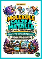Vorschau - Stundenentwürfe - Moleküle, Salze & Metalle - Probe X vom fremden Planeten | Komplette Stunde inkl. Einstieg, Verlaufsplan und Lösungen - Deckblatt