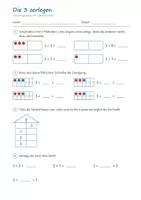 Vorschau - Arbeitsblätter - Zahlzerlegung und Zahlenhäuser bis 10 Klasse 1 – Schüttelbox, Zehnerfeld, Partner der 10 | Mathe Arbeitsblätter - Seite 3