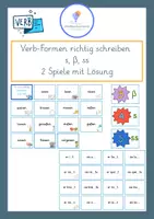 Vorschau - Spiele - s-Laute - s ss ß - Klasse 3-5 - Materialpaket - Regelkarten, Wortkarten, Arbeitsblätter, Spiele - Seite 1