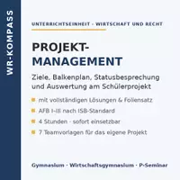 Vorschau - Stundenentwürfe - Projektmanagement & Projektarbeit Kl. 9/10 - Deckblatt
