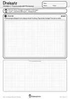 Vorschau - Arbeitsblätter - Dreisatz Mindmap + 4 Arbeitsblätter mit Lösungen + Lernvideo (QR) – proportional & antiproportional - Seite 3