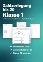 Vorschau - Arbeitsblätter - Zahlzerlegung bis 20 Klasse 1 – Zehner und Einer, Zahlenhäuser bis 20, bis zur 10 zerlegen | Mathe Arbeitsblätter - Seite 1