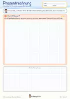 Vorschau - Arbeitsblätter - Prozentrechnung Mindmap + 4 Arbeitsblätter mit Lösungen + Lernvideo (QR) – Prozentwert, Prozentsatz, Grundwert & Rabatt - Seite 3