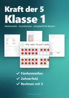 Vorschau - Arbeitsblätter - Kraft der 5 Klasse 1 – Fünferbündelung, Fünferstreifen, Zehnerfeld und Zwanzigerfeld | Mathe Anfangsunterricht - Seite 1