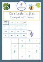 Vorschau - Spiele - s-Laute - s ß ss - Klasse 3-5 - Spiel - Deckblatt