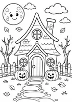 Vorschau - Arbeitsblätter - 10 Ausmalbilder über Halloween für Grundschüler - Seite 2