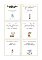Vorschau - Aufgabenkarten - Freiarbeit: Schreibimpulse im Winter – 29 Erzählkarten - Klasse 2–3 - Seite 1