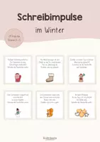 Vorschau - Aufgabenkarten - Freiarbeit: Schreibimpulse im Winter – 29 Erzählkarten - Klasse 2–3 - Deckblatt