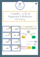 Vorschau - Fördermaterial/Inklusion - s-Laute - s ss ß - Klasse 3-5 - Regelkarten + Wortkarten - Deckblatt