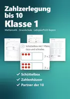 Vorschau - Arbeitsblätter - Zahlzerlegung und Zahlenhäuser bis 10 Klasse 1 – Schüttelbox, Zehnerfeld, Partner der 10 | Mathe Arbeitsblätter - Deckblatt