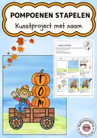 Voorbeeld - Tekenen en knutsel sjablonen - Herfstkunstproject: pompoenwagen met eigen naam en stappenplan - Voorblad