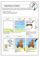 Vista previa - Manualidades / Dibujos para colorear - Proyecto de plástica de otoño: carro de calabazas con el nombre - página 1