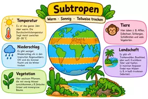 Vorschau - Unterrichtsreihen - Die Klimazonen - Merkmale Poster Infografik - Seite 3