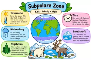 Vorschau - Unterrichtsreihen - Die Klimazonen - Merkmale Poster Infografik - Seite 2