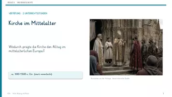 Vorschau - Unterrichtsreihen - Religion Klasse 8 – Kirche im Mittelalter | Präsentation & AB - Seite 3