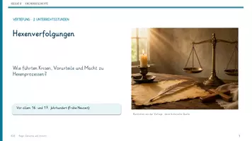 Vorschau - Unterrichtsreihen - Religion Klasse 8 – Hexenverfolgung | Präsentation & AB - Seite 3