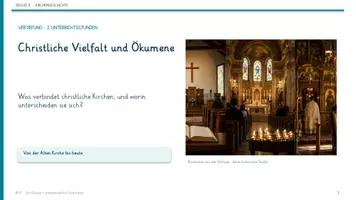 Vorschau - Unterrichtsreihen - Religion Klasse 8 – Christliche Vielfalt & Ökumene | Präsentation & AB - Seite 3