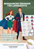 Vorschau - Aufgabenkarten - Ressourcen Übungen für Lehrkräfte - Entspannung im Job - Deckblatt