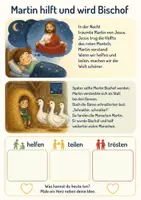 Vorschau - Arbeitsblätter - 4 Arbeitsblätter zum Thema Sankt Martin für Kinder - Seite 1
