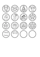 Vista previa - Manualidades / Dibujos para colorear - Vela de té de Navidad con mensajes ocultos - página 1