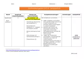 Vorschau - Lehrpläne/Lehrermaterial - Stoffverteilungsplan GPG 8 BY MS LehrplanPLUS - Seite 1