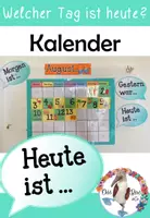 Vorschau - Poster - Tafelkalender für die Grundschule - Welcher Tag ist heute? - Deckblatt